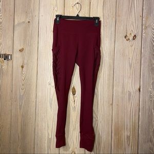 FABLETICS - Red Workout Tights w/ Mesh Pockets